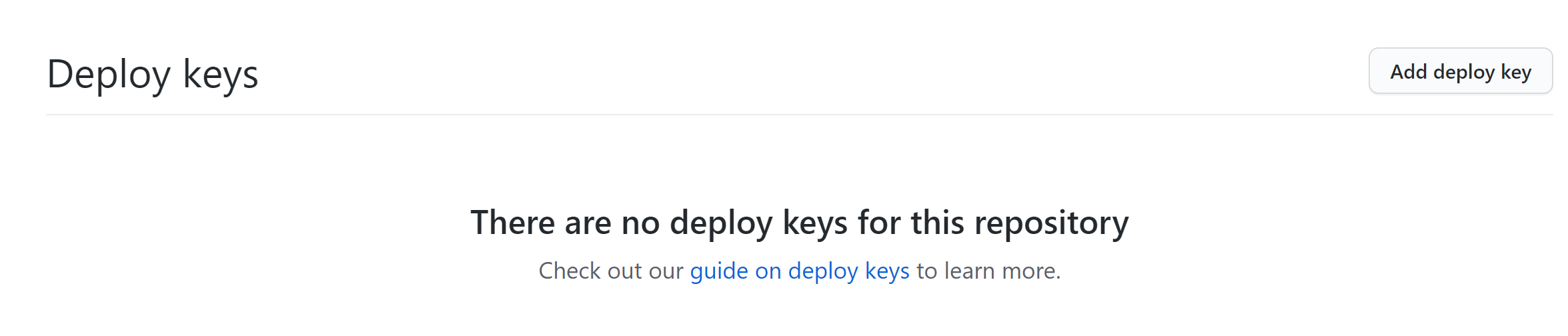 deploy key